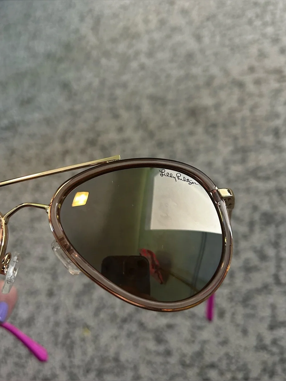 Lilly Pulitzer Pink & Gold Elliot Sunglasses